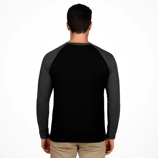 POLERA RAGLAN MANGA LARGA BICOLOR 100% ALGODÓN