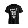 Polera Manga Corta AC/DC Skull Premium 100% Algodón