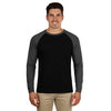 POLERA RAGLAN MANGA LARGA BICOLOR 100% ALGODÓN