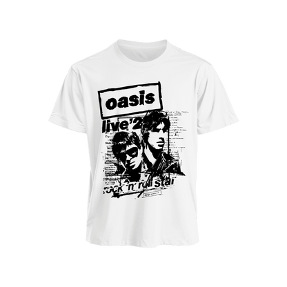 Polera Manga Corta Oasis Live'25 Tour Premium 100% Algodón
