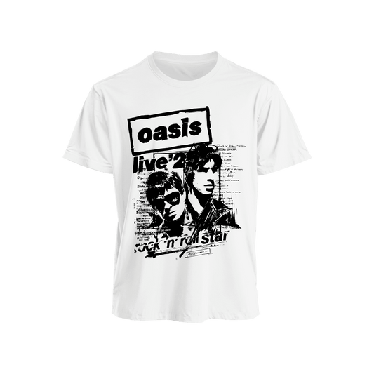 Polera Manga Corta Oasis Live'25 Tour Premium 100% Algodón