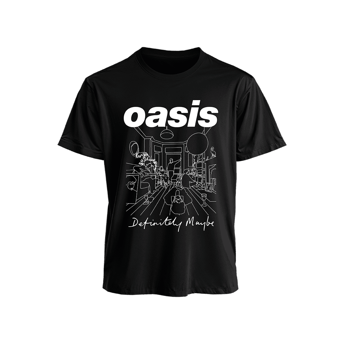 Polera Manga Corta Oasis Definitely Maybe Premium 100% Algodón