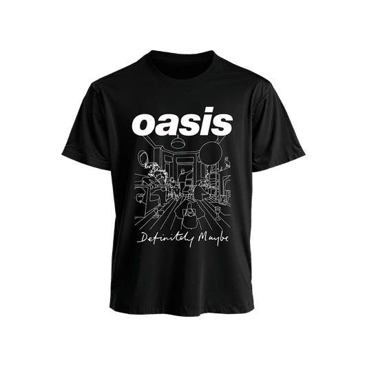 Polera Manga Corta Oasis Definitely Maybe Premium 100% Algodón