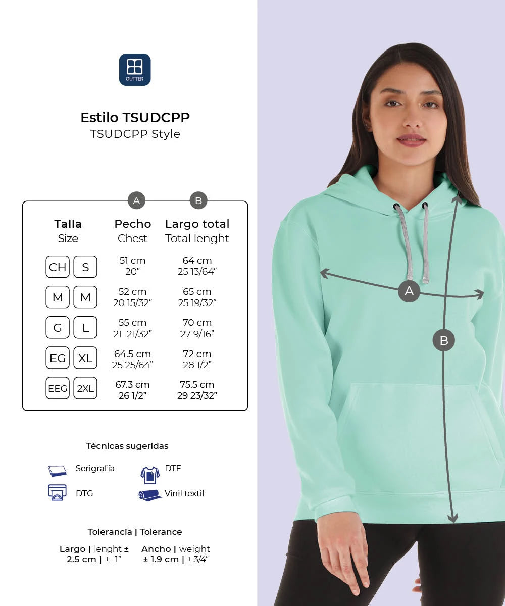 Polerón Canguro Unisex Eurocotton 250 grs